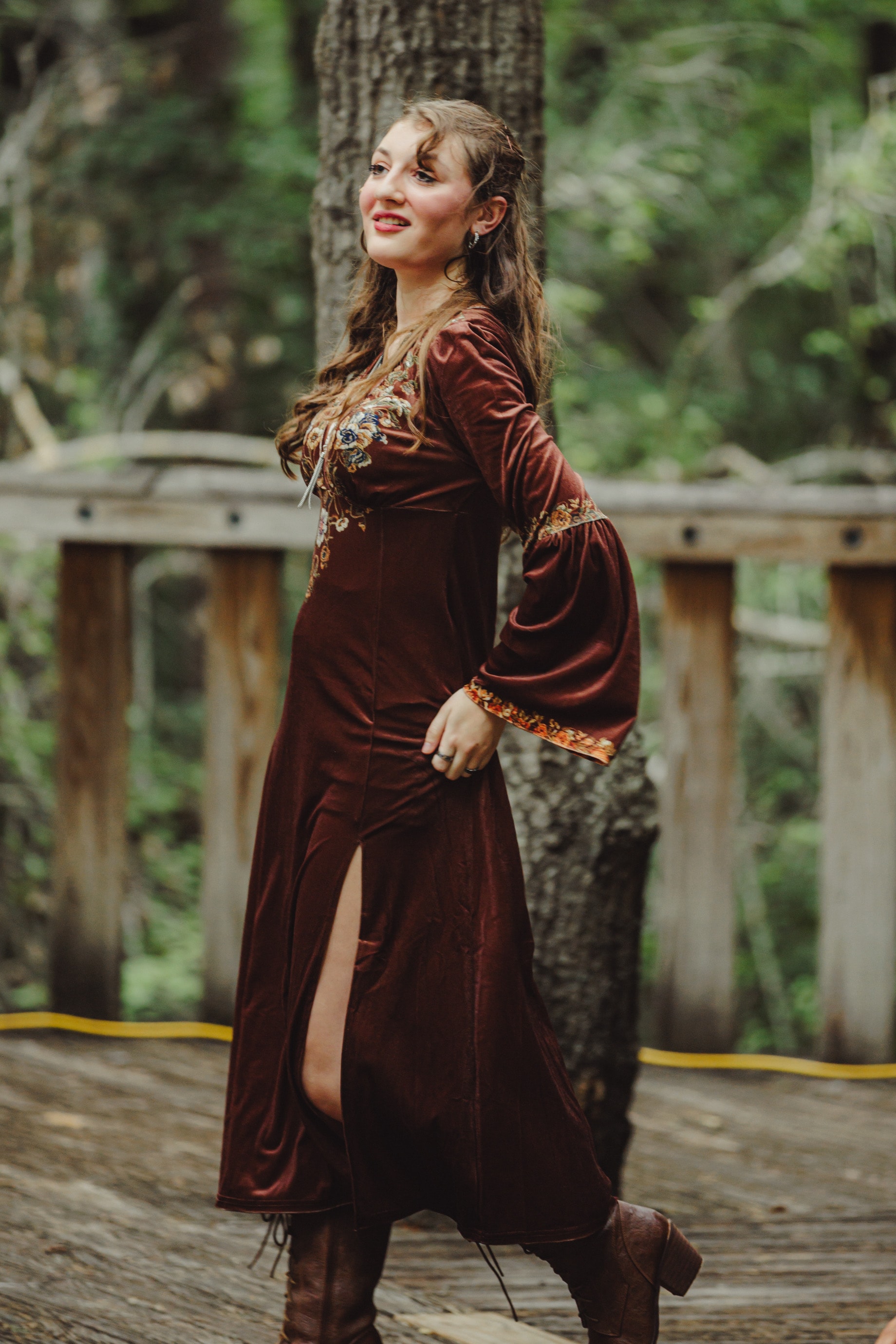 Savannah Lynn as the Witch — portrait in forest setting, Into the Woods